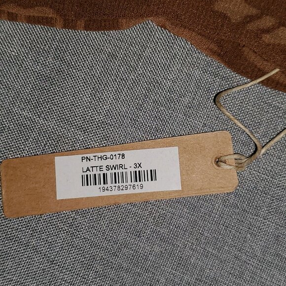 NWT SKIMS 3X Summer Mesh Thong LATTE SWIRL - Picture 3 of 3